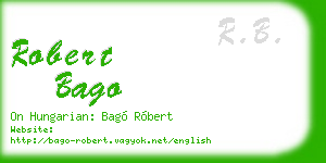 robert bago business card
